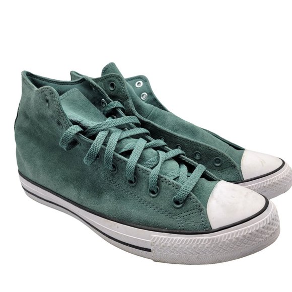 green leather converse